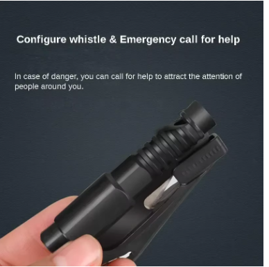 Safety Hammer with Rescue Whistle, Car Escape Tool,2-in-1 Window Breaker Seatbelt Cutter, Compact Emergency Escape Tool for Car (Green)