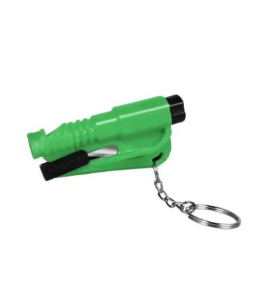 Safety Hammer with Rescue Whistle, Car Escape Tool,2-in-1 Window Breaker Seatbelt Cutter, Compact Emergency Escape Tool for Car (Green)