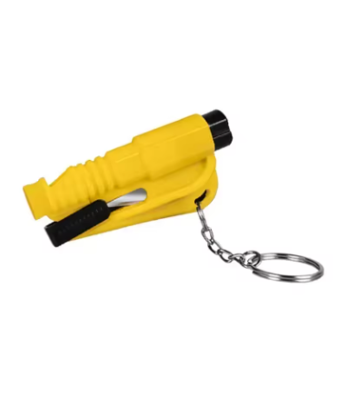 Safety Hammer with Rescue Whistle, Car Escape Tool,2-in-1 Window Breaker Seatbelt Cutter, Compact Emergency Escape Tool for Car (Yellow)