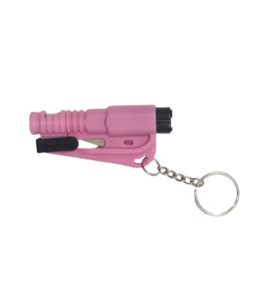 Safety Hammer with Rescue Whistle, Car Escape Tool,2-in-1 Window Breaker Seatbelt Cutter, Compact Emergency Escape Tool for Car (Pink)