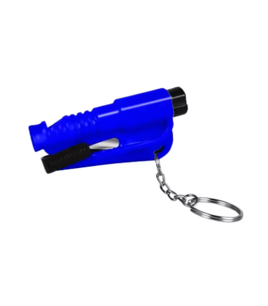 Safety Hammer with Rescue Whistle, Car Escape Tool,2-in-1 Window Breaker Seatbelt Cutter, Compact Emergency Escape Tool for Car (Blue)