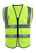 Unisex Summer Safety Vest with Multi-Pockets (Fluorescent Green)