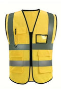 Unisex Summer Safety Vest with Multi-Pockets (Gold)