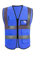Unisex Summer Safety Vest with Multi-Pockets (Blue)