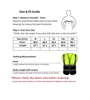 Unisex Summer Safety Vest with Multi-Pockets (Fluorescent Green)
